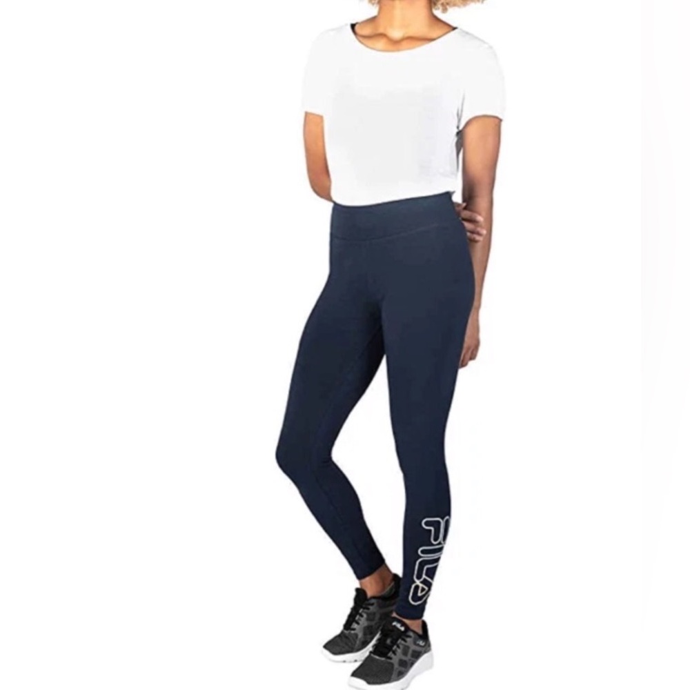 Fila Women’s Cotton Blend High Waist Tight Ankle Length Pants Size S